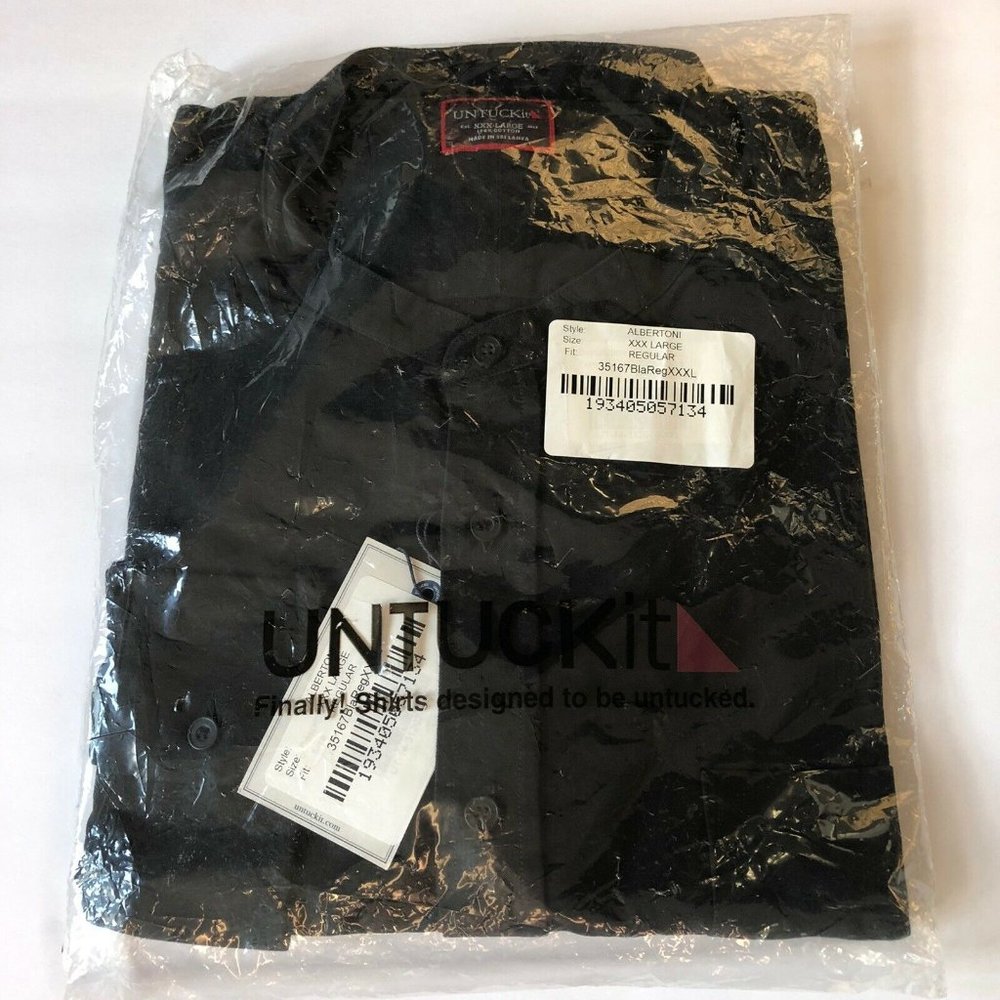 UNTUCKit Albertoni Regular Fit Black Shirt - Picture 2 of 5